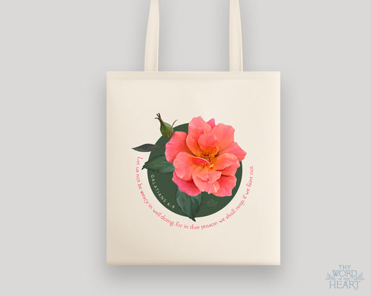 Tote Bag, Galatians 6:9