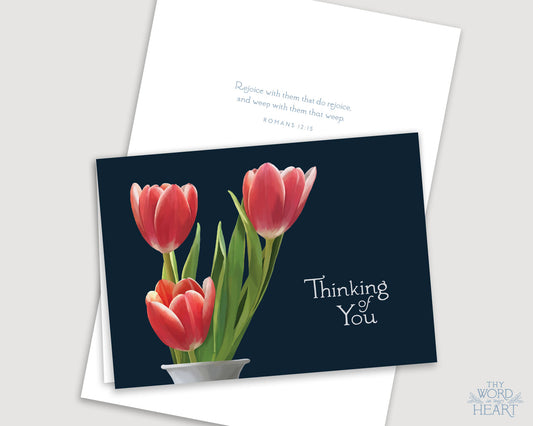 Greeting Card : Thinking of You, Tulips